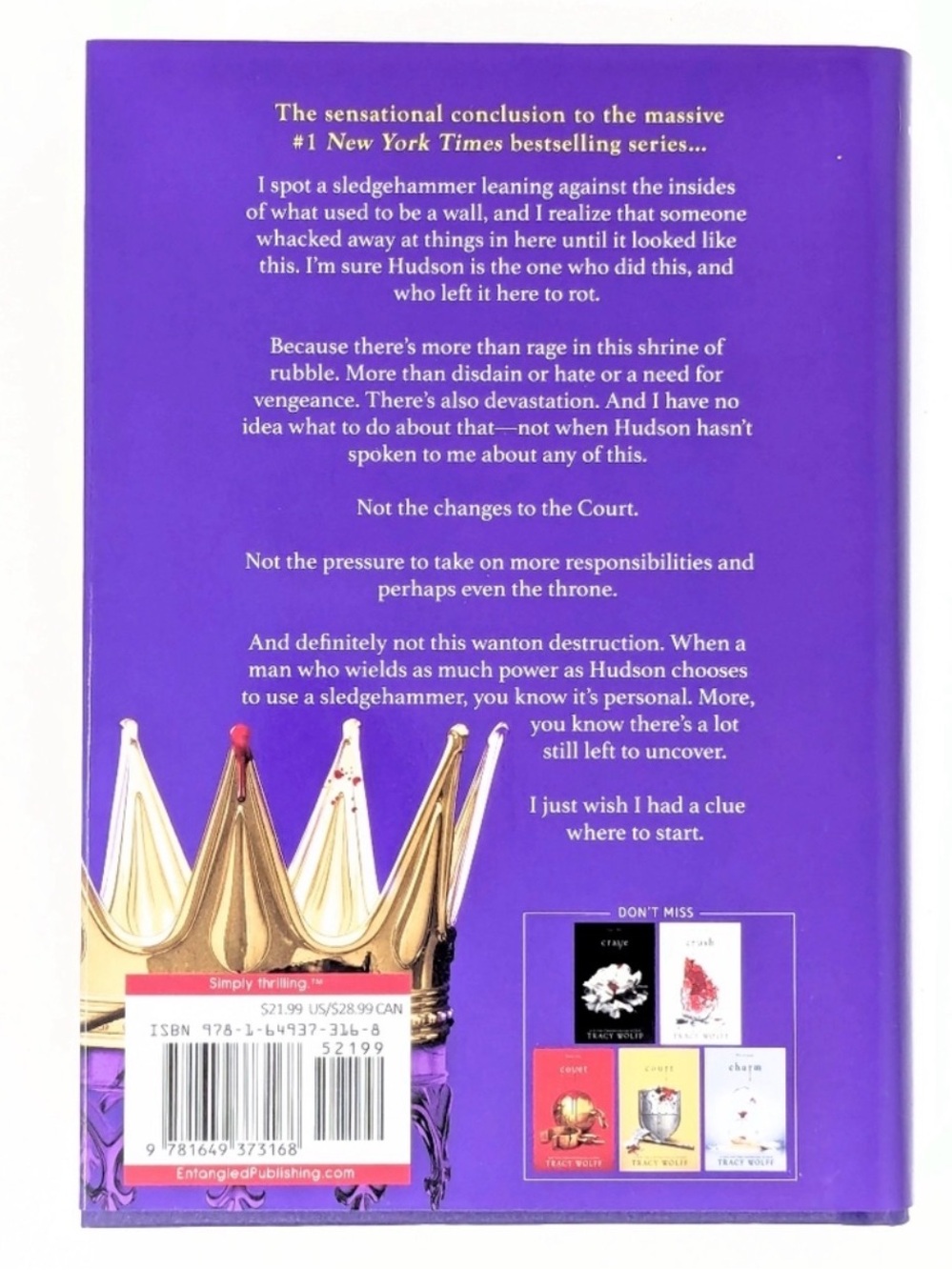 CRAVE Tracy Wolff Hardcover Book Set Crave, Crush, Covet, Court, Charm, Cherish - Picture 12 of 13
